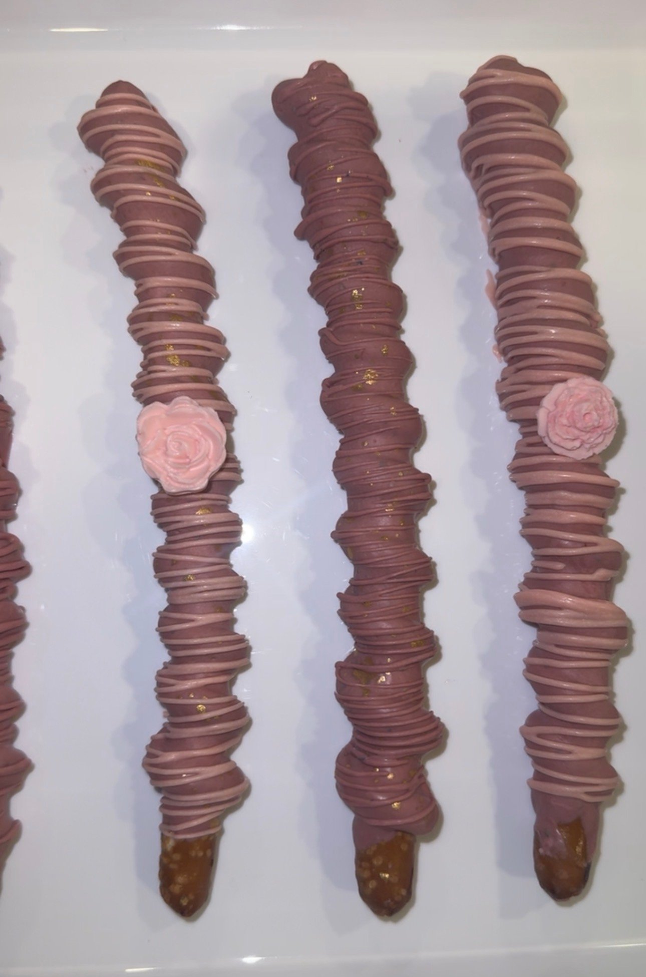 Rose Gold Pretzel Rods