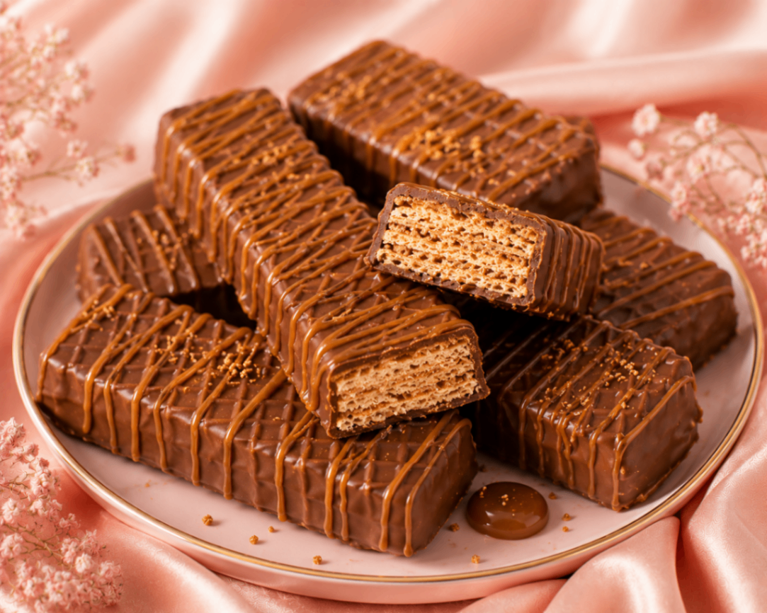 Luxe Caramel Drizzled Wafers